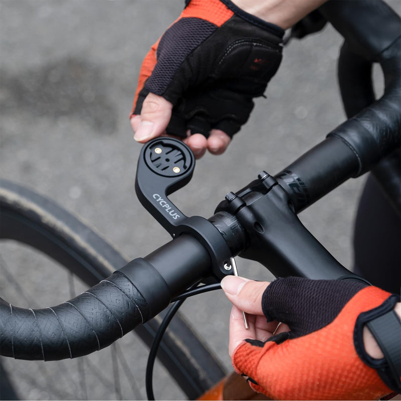CYCPLUS Cycling Out Front Bike Mount Designed for All Cycling Computer, Garmin Edge 520 530 820 830 1000 GPS and Other Normal Models Z1 Left Handle