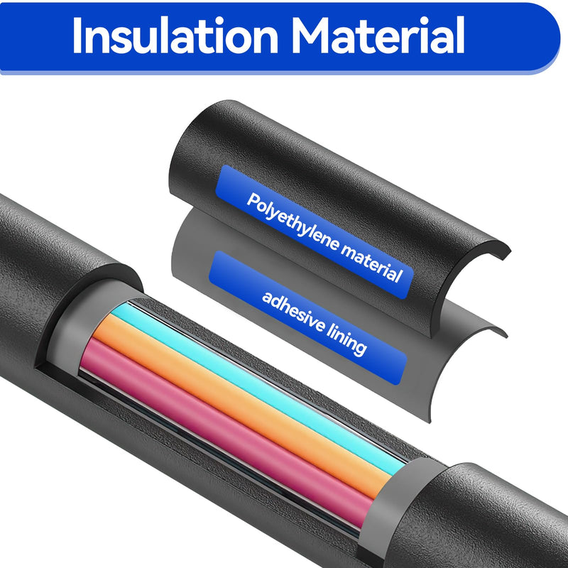 Heat Shrink Tubing, Heat Shrink Tubing with Adhesive, 4:1 Heat Shrink Tubing Waterproof, Heat Shrink Tube Black for Cable Insulation, Marking, Cable Bundling, Repairs (32mm x 1.5m) 32MM*1.5M