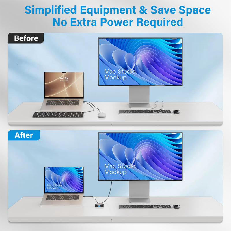 Adoreen USB 3.0 Switch Y Splitter, 2 in 1/1 in 2 Out Switch Selector, Bi-Directional 2 Computers Share 1 USB A Devices for Printer Cable, Keyboard, Scanner, Mouse