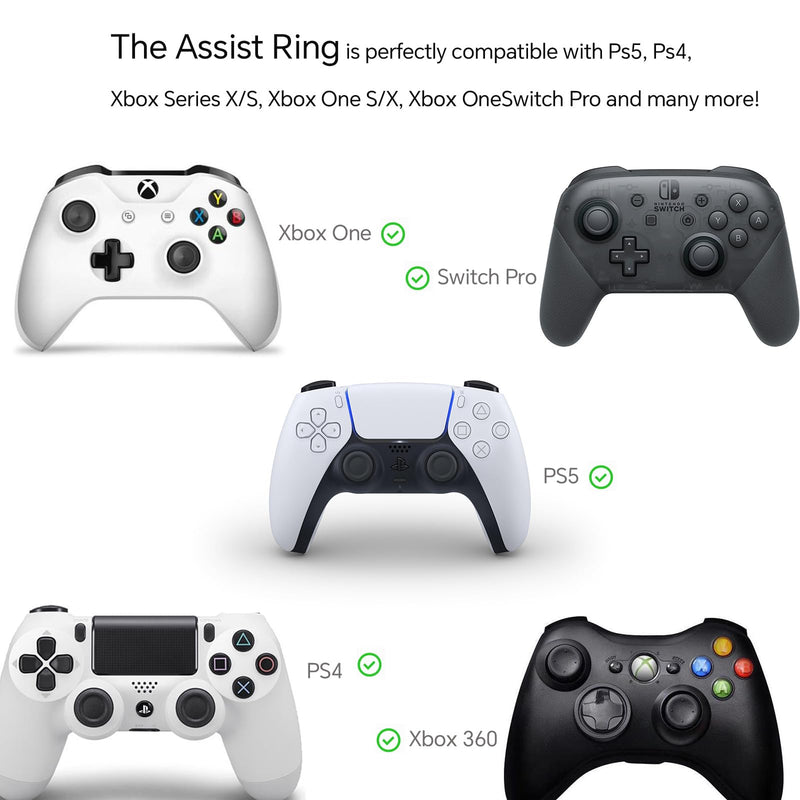 15 Pcs of Precision Aim Assist Rings - Universally Compatible with Playstation 4 (PS4) and Playstation 5 (PS5), Xbox Series & Switch Pro Scuf Controllers - Enhance Your Gaming Accuracy