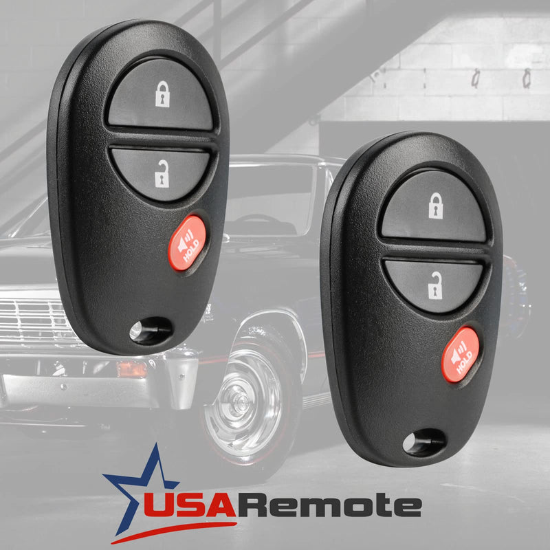 Key Fob Keyless Entry Remote fits Toyota Tacoma Tundra Sienna Sequoia Highlander (GQ43VT20T), Set of 2 3-Btn x 2