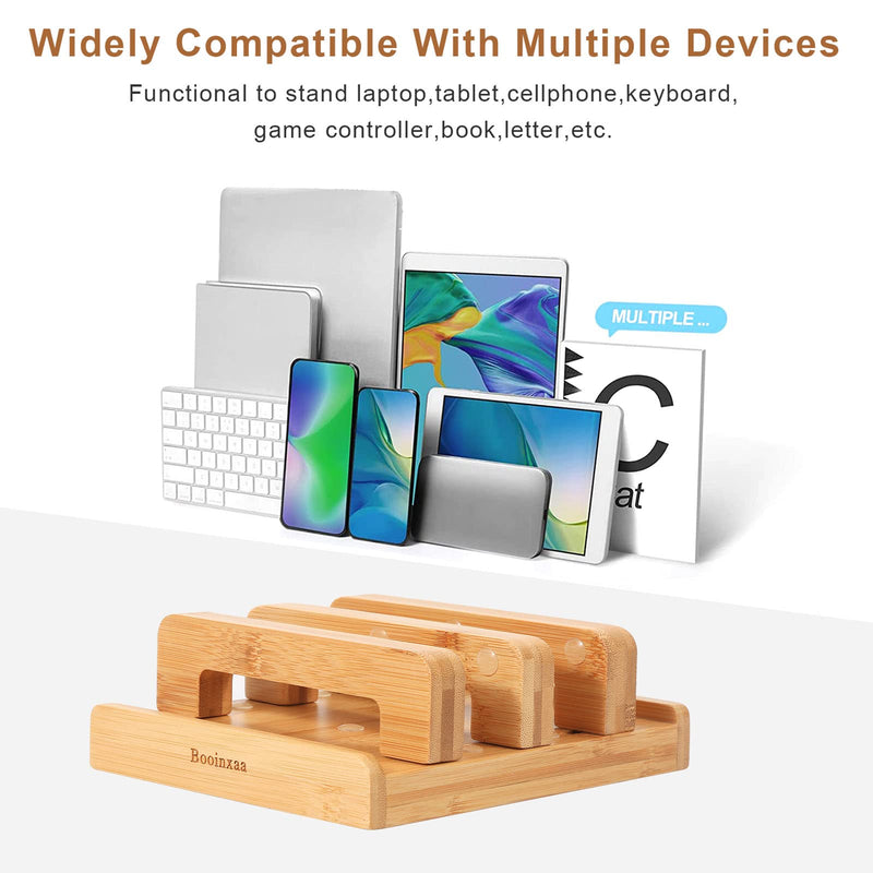 Adjustable Laptop Stand, Compatible with MacBook Pro, AirPods, iPad, Surface, Laptops, Handmade, Natural Wood