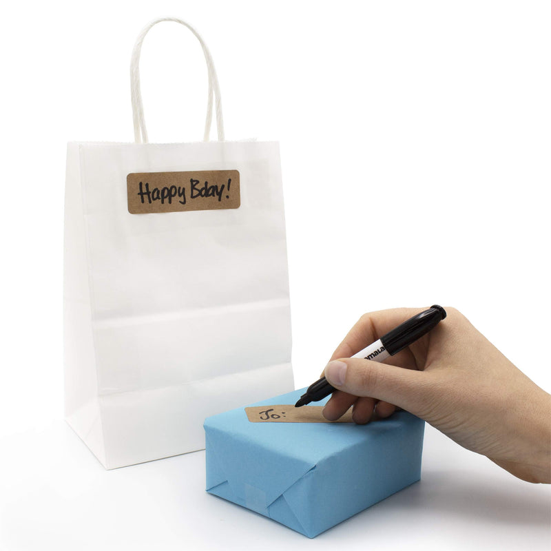 ChromaLabel 1 x 3 Inch Permanent Kraft Rectangle Labels, 250 Labels per Dispenser Box 1" x 3"
