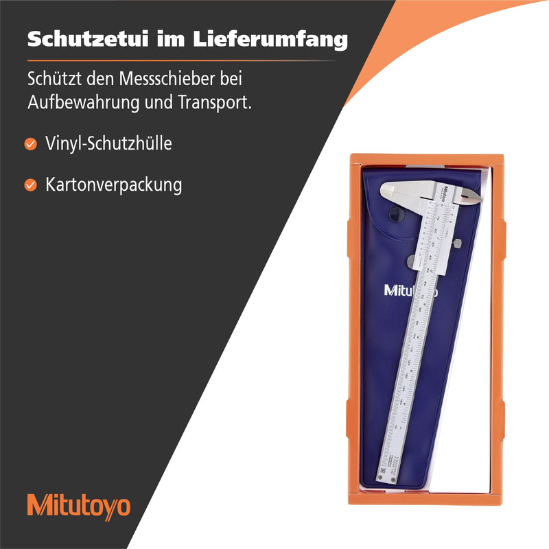 Mitutoyo 150 mm Analogue vernier caliper 0.5 mm | 1/128 in / 0.05 mm, metric/inch, mechanical reading, robust Single