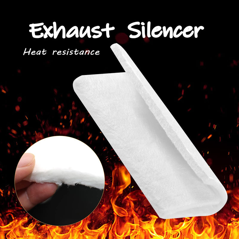 Muffler Mat Fiberglass Exhaust Muffler Packing for 2-Stroke Motorcycle ATV Dirt Bike for Exhaust Pipe Wrap Silencer