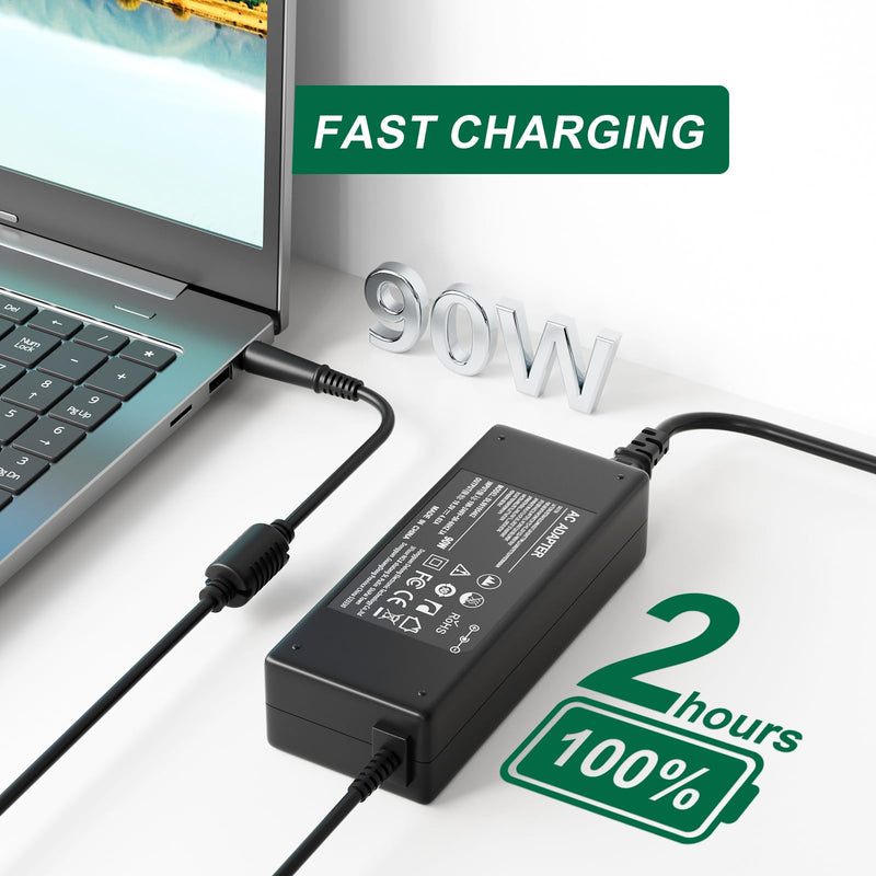 90W 65W Laptop Charger for Dell Inspiron 17r n7110 n7010 15r n5010 n5050 n5040 n5030 1545 1750 1440 m5030 7537 Latitude 5510 d630 d830 d620 pa-10 5591 e5510 e5500 5424 5480 e4310 AC Adapter Power