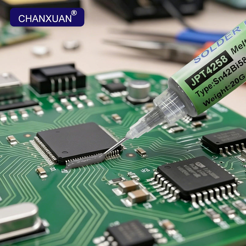 Lead Free Soldering Paste 20g Sn42 Bi58 Syringe Soldering Paste Flux | No-Clean Low Temperature 138°C Solder Paste, Solder Paste, Solder Flux Tin Paste for BGA SMD PCB LED Mobile Phone Soldering