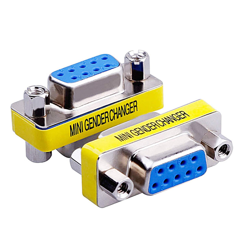 abcGoodefg 9 Pin RS-232 DB9 Female to Female Serial Cable Gender Changer Coupler Adapter (20 Pack, DB9 Female to Female) 20 PACK