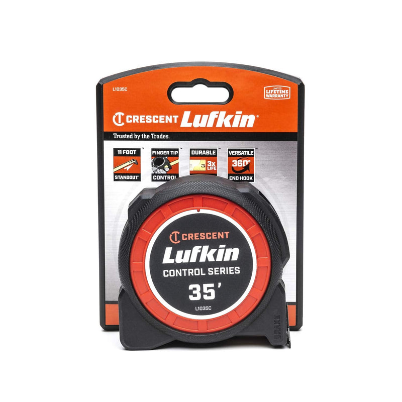Crescent Lufkin 1-3/16 x 35' Command Control Series Yellow Clad Tape Measure - L1035C 3.7 m SAE