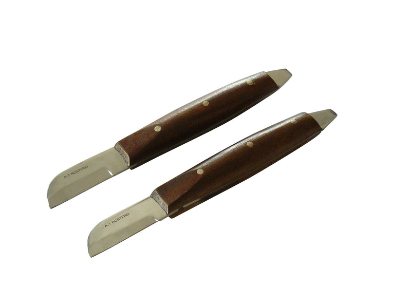 2x plaster knife with flask opener, wooden handle, 16 cm - plaster knife putty knife