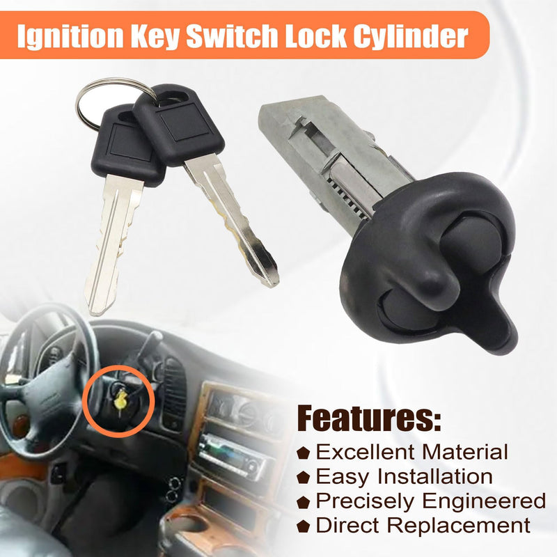 NLQR Ignition Key Switch Lock Cylinder Compatible with Chevy 1995-1997 Compatible with GMC C K Pickup and More Vehicles 1995 1996 1997 Replace 702671 US214L US227LK D1487D