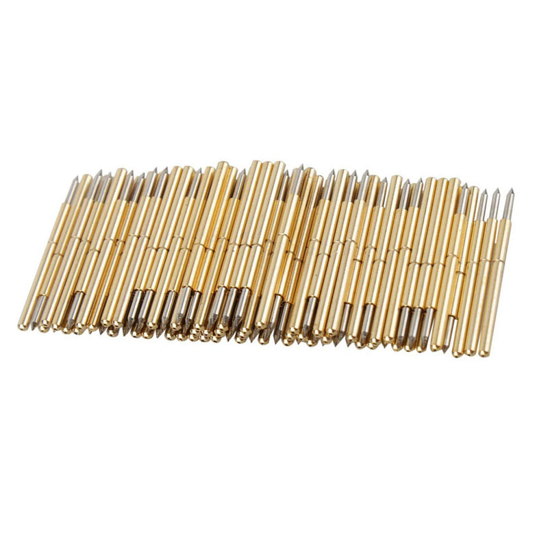 Pack of 100 P75-B1 Pogo Pins, Spring Contact, Pogo Pin Connector | PCB test probe, for testing PCB gold fingers, pads