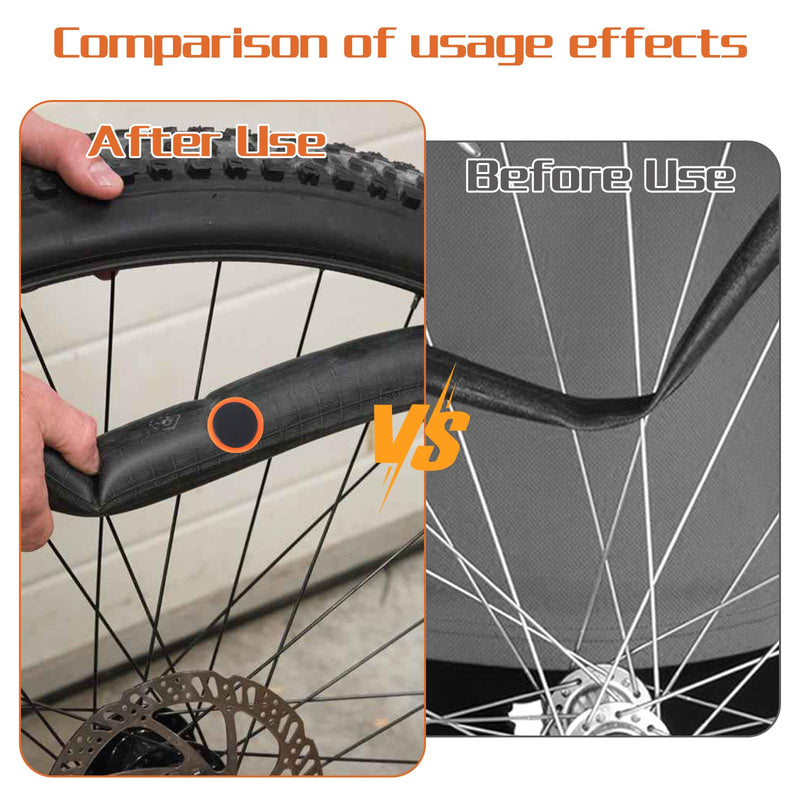 102Pcs Bike Tire Patches Kit, Glueless Tube Patch Kits with 6 Self-Adhesive Patches 2 Metal Rasp Outdoor Bicycle Inflatable Inner Tire Puncture Repair Tool for Cycling Motorcycle Road Mountain