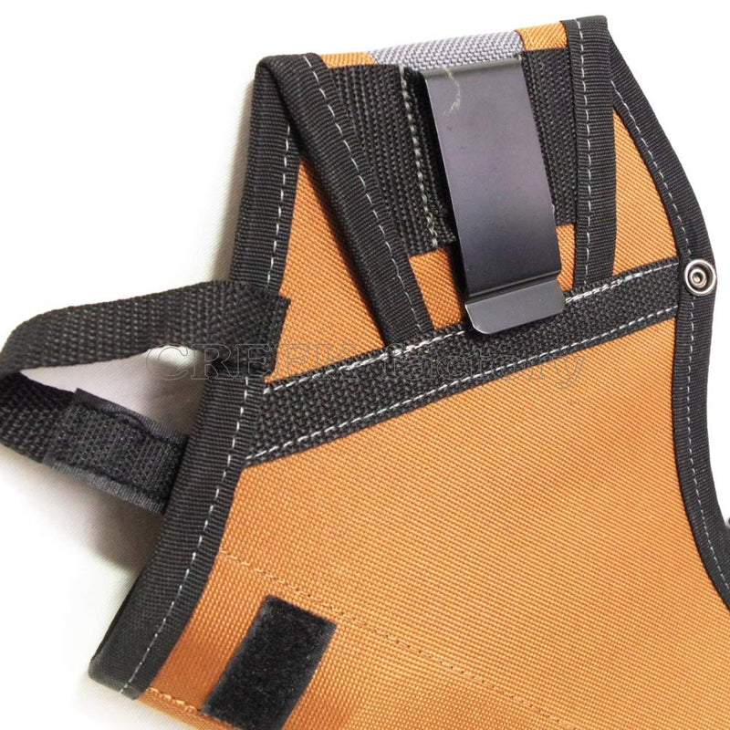 Dickies 5-Pocket Drill Holster with Safety Tether, Universal-Fit Steel Tool Belt Clip