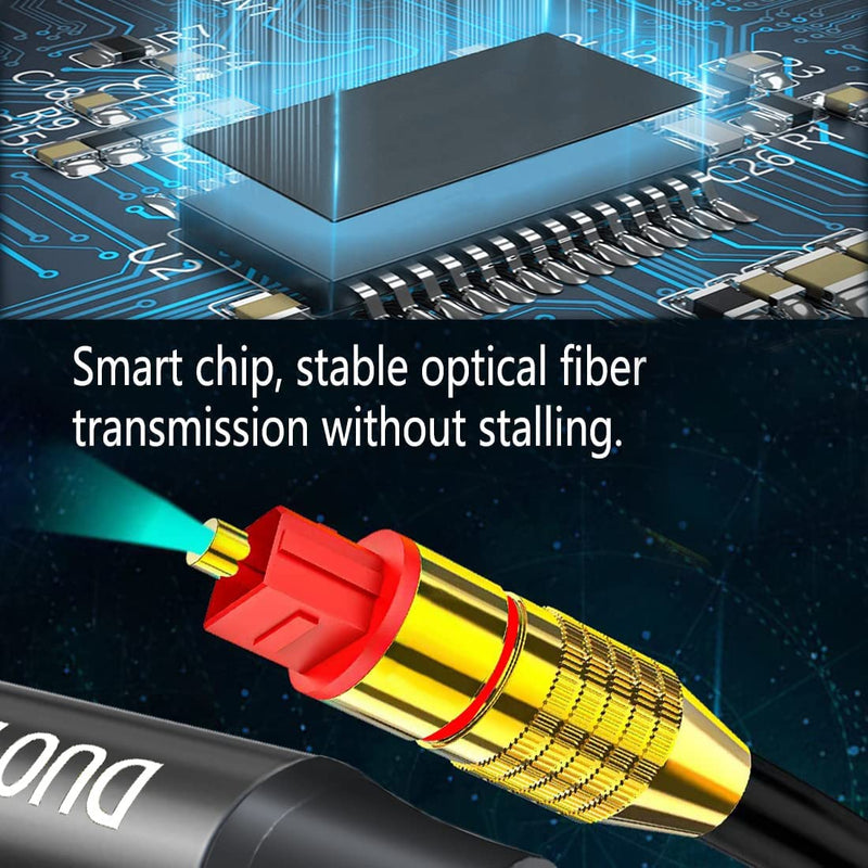 Digital Optical to Analog 3.5mm AUX Audio Cable, Optical to 2 RCA Adapter, All-in-one D/A Audio Converter, for TV/PS4/Xbox/DVD SPDIF/TOSLINK/Optical Port to Sound Box Amplifier Headphones（16.5FT) 16.5FT Digital Optical to Analog
