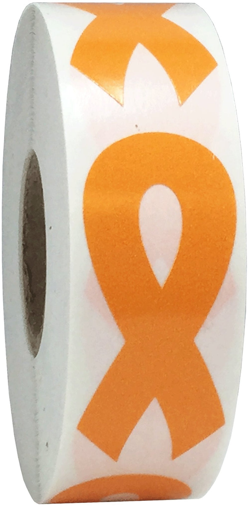 Orange Awareness Ribbon Stickers 2 Inch 500 Total Adhesive Labels