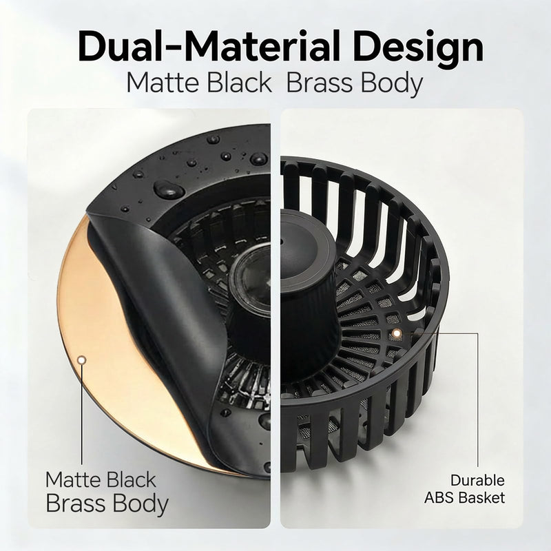 Kitchen Sink Stopper, 3 in 1 Pop Up Kitchen Sink Drain Strainer, with an Extra Basket Strainer, Sink Drain Stopper for US Standard 3-1/2 Inch, Brass Material Electroplate (Black 2pcs) Black 2pcs
