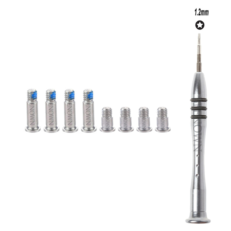 Replacement 8 pcs Bottom Case Cover Screw Screws + Screwdriver for MacBook Pro M1 M2 M3 Pro/Max Retina 14'' A2442 A2779 A2992 A2918, 16'' A2485 A2780 A2991 2021-2023 Year (Silver) Silver