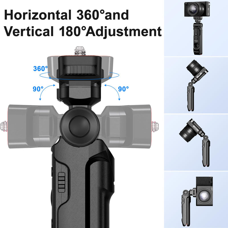 King Ma Camera Mini Tripod with Remote Handle Camera Tripods Small Camera Holder Compatible with Sony ZV-1F ZV-E10 ZV-1 ZV-E1 RX100VII & Canon EOS R8 R5 R10 R50 & Nikon Z50 COOLPIX P950 Z6 II Z fc Z30