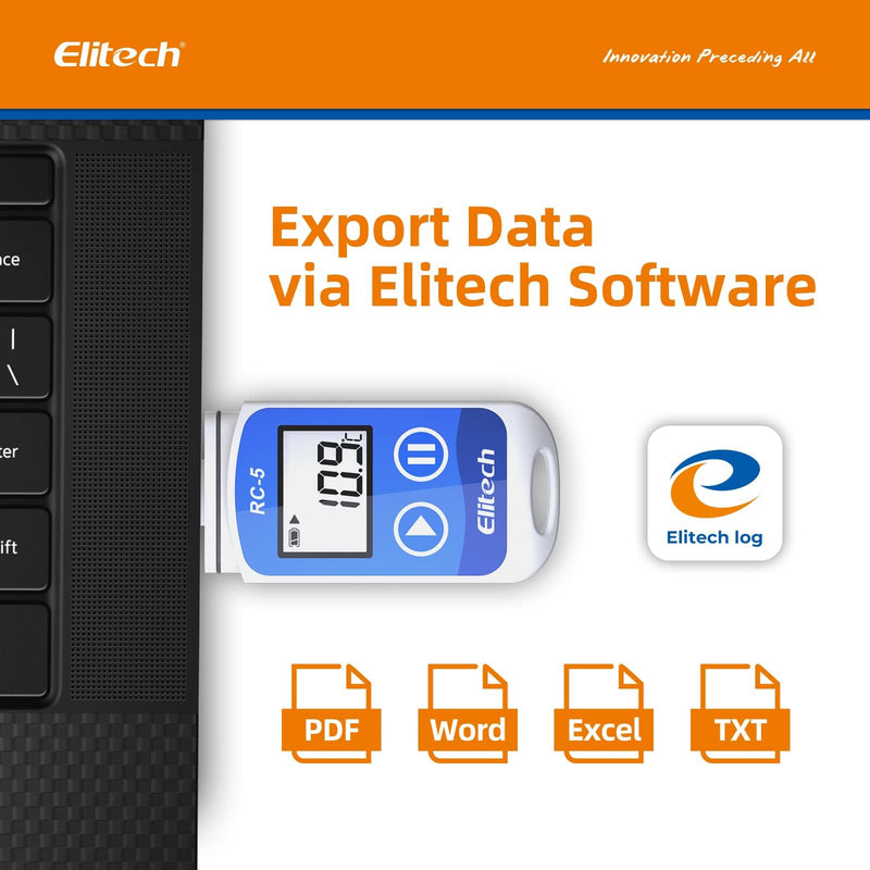 Elitech RC-5 USB Temperature Data Logger Recorder 32000 Points High Accuracy (Pack of 3) Standard (Pack of 3)