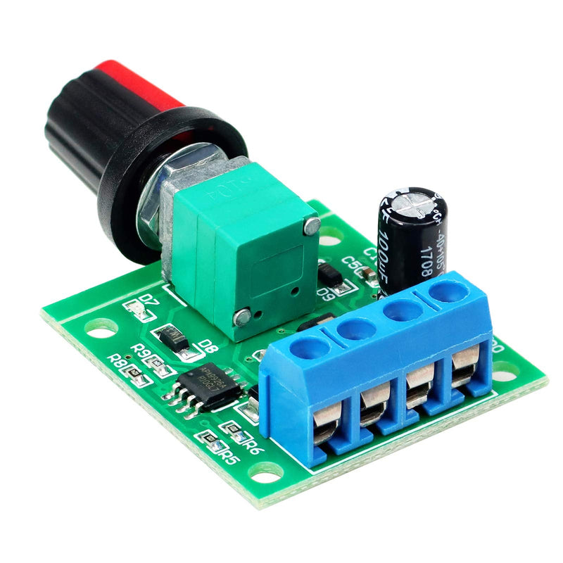 WayinTop 2pcs PWM Motor Speed Controller DC 1.8V 3V 5V 6V 12V 2A 1803BK Adjustable Speed Controller Low Voltage Control Module Controller with Button