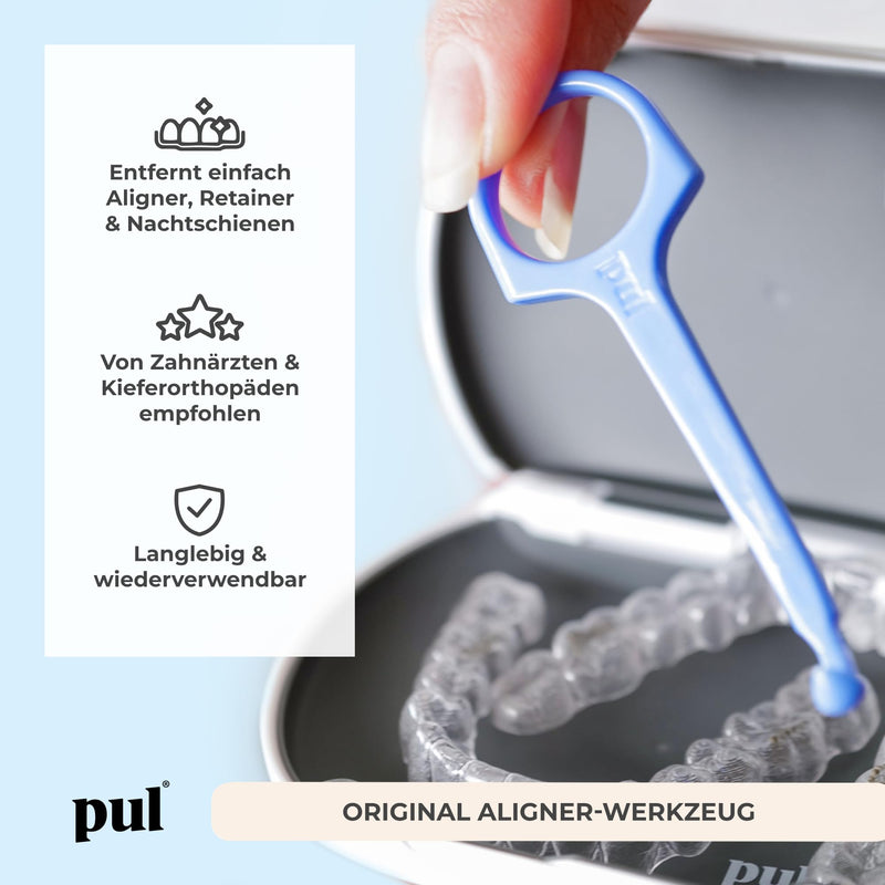 PUL Aligner Removal Tool - White | Safe and Hygienic Hook for Invisalign and Retainer | Gentle BPA Free Design for Everyday Use - Pack of 2 2 Pack