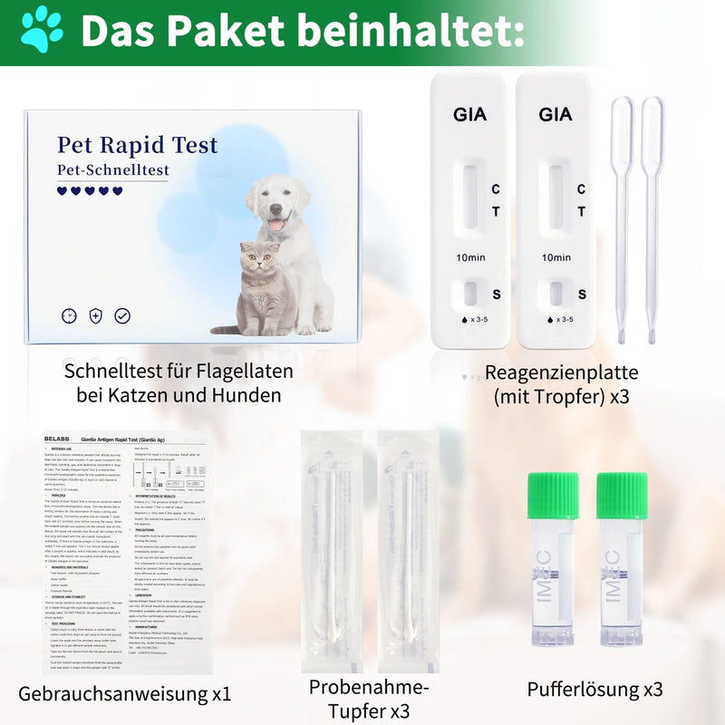 2 x Giardien Quick Test for Dogs and Cats, Giardia Test, Qualitative Giardia Test 2