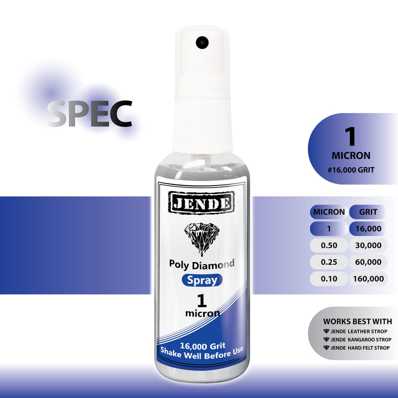 Jende 1 Micron Poly Diamond Spray 50ml-Liquid Diamond Spray