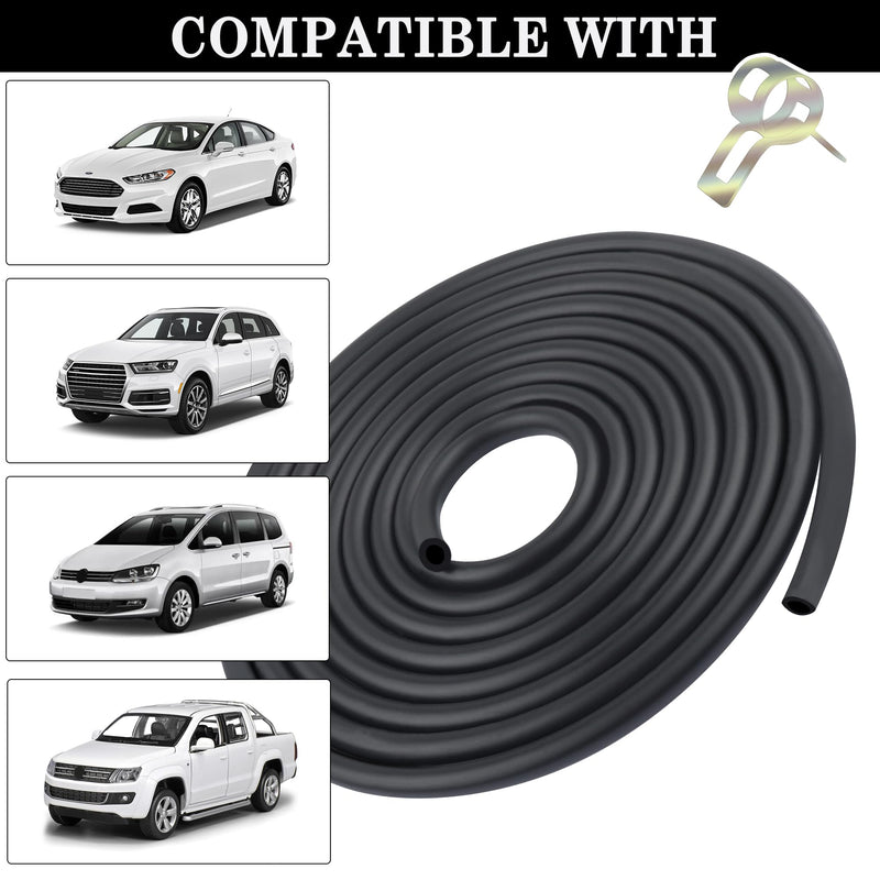 Car Fuel Line Repaire Kit with 1/4" Fuel Hose & 2/5" Hose Clamp,Rubber Gas Line 9.85Ft Fuel Line Hose,Universal Fuel Line Replacement Kit for Car Tractor Scooter Motorcycle Go Kart