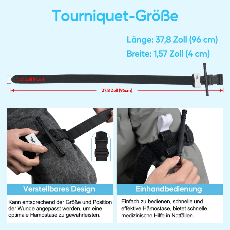 Tourniquet, Rotating Single Handed Application Tourniquets for Military Hiking Tactical First Aid Medical Battle, Effective and Fast Life-Saving Bleeding Control Combat, 4 Pack