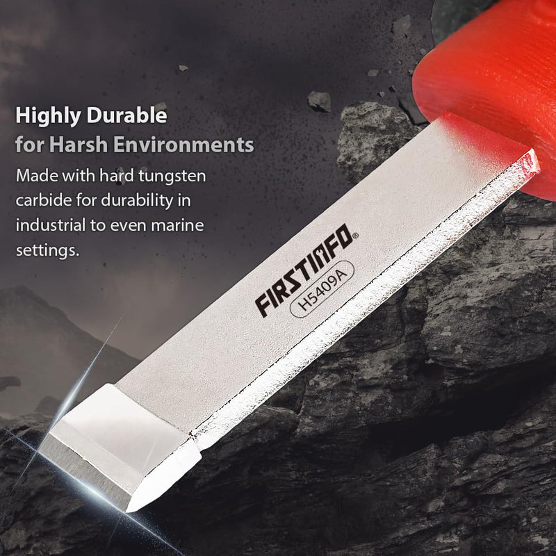 FIRSTINFO H5409A Automotive Gasket Scraper w/Tungsten Carbide Tip | Rust, Buildup Cleaning Blade Scraper Tool 5/8 inches