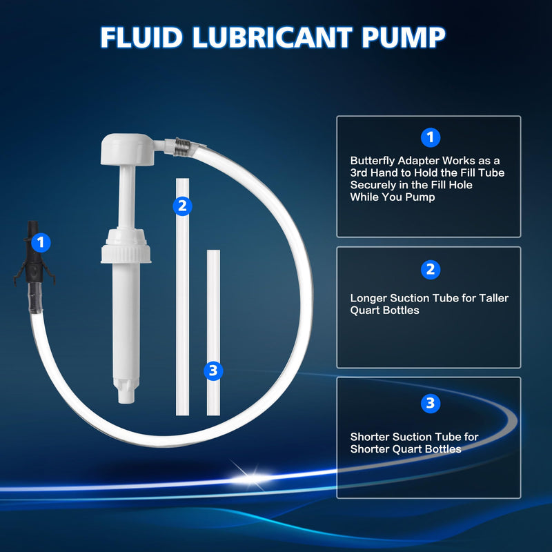 Fluid Pump for Standard Quart Bottles - 8cc Per Pump Stroke, Transmission Fluid Pump with 3rd Hand Adapter, Transfer Gear Oil, Differential & Transmission Fluid (1Pack-28mm) 1Pack-28mm