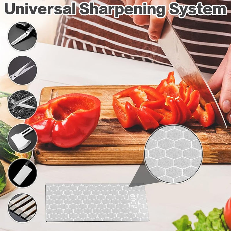 5 x Diamond Whetstones 200/400/600/1000/2000 | Diamond Knife Sharpener Sharpening Stone Plate Diamond Plates Chef's Knife Grinding for Kitchen Appliances and Outdoor Use