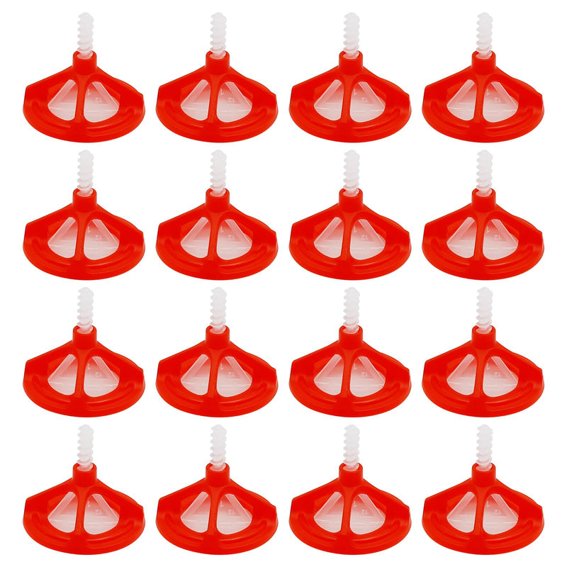 Tile Leveling Kit Tile Leveling System Clips Tile Anti-Loosening and Spacing System Kit (1/16"-300pcs White Base Tile Spacers + 100pcs Red Cap) 1/16"-300pcs White Base + 100pcs Red Cap