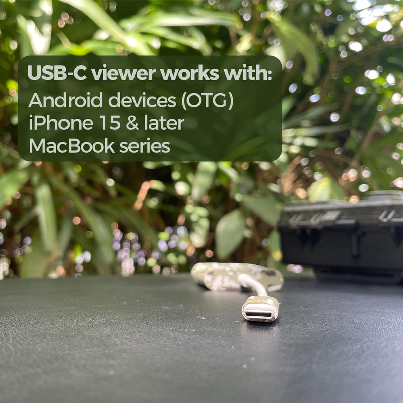 Trail Camera Viewer, Game Camera SD Card Reader for Hunters to View Images and Videos for iPhone 15 or Later and Android (USB-C) For iPhone 15 or later, Android (USB-C)