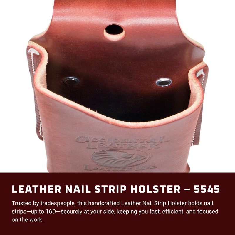 Occidental Leather Nail Strip Holster - Holds Up to 8 Racks of Nail Strips - Made in USA