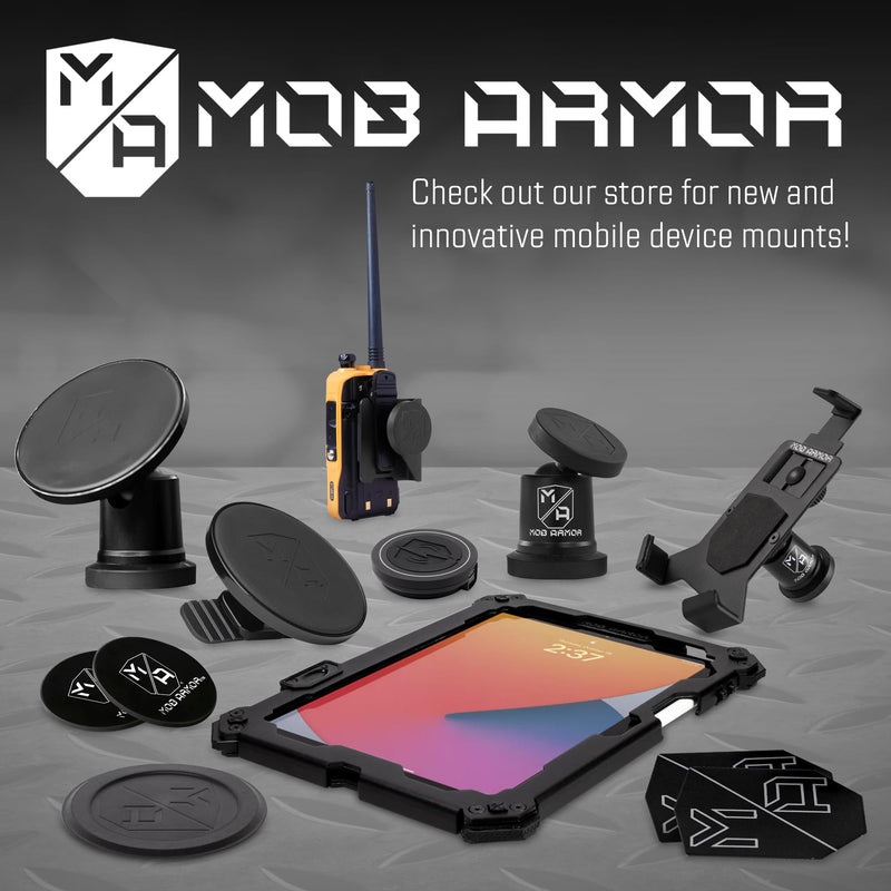 Mob Armor MobNetic Maxx MS - MagSafe Compatible Car Phone Mount w/ 90º Tilt, 360º Rotation & Durable Aluminum Build, Magnetic Holder for iPhone & Android Devices, USA Assembled - Black