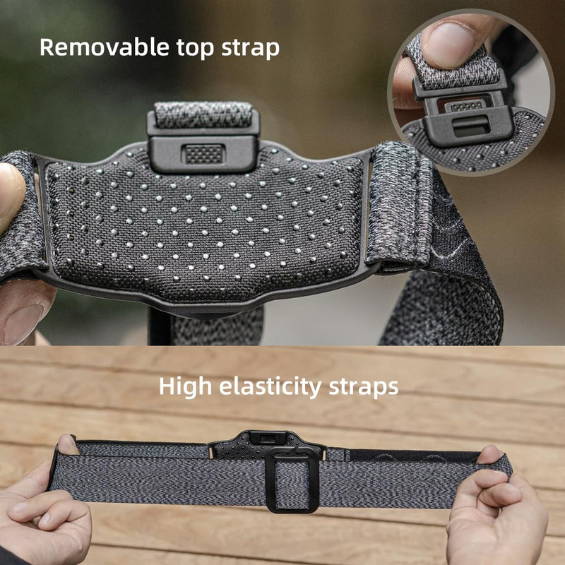 Head-Mounted Mobile Phone Holder,First-Person View Video Outdoor Live Shooting Bracket with Phone Clip(4"-7") for iPhone，Samsung,Huawei, All Smartphones Head Mount Strap