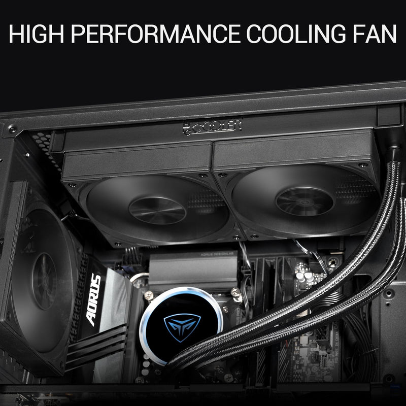 PCCOOLER 3in1 120mm Case Fan, 3 Packs F5 R120 2200RPM FDB Computer PC Fans PWM 4-Pin FDB Daisy Chain Case Fans, 86CFM 3.2mmH2O 3 Mode Computer Fan for CPU Liquid Cooler, Air Cooler Black 3 Pack