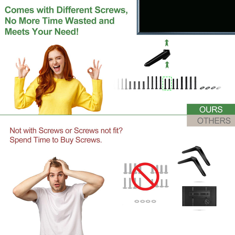 TV Stand Screws and Washers for Samsung TV Legs Screws, for Samsung 32" 40" 43" 45" 50" 55" TV Feet