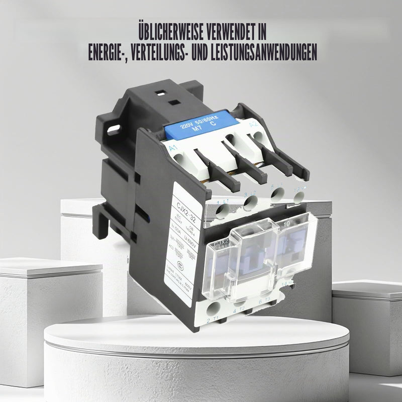 AC Contactor 220V 32A, CJX2-3210 High Sensitive Industrial Electrical Contactor AC Power Contactor, Motor Starter Relay, Electric AC Contactor for Rail Mounting