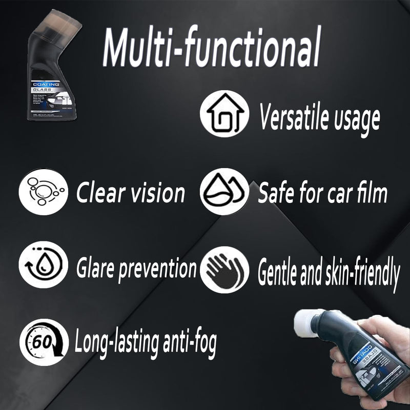 Magic Gem Coating Glass,Micro-Molecular Anti-Fog Coating Agent Wiper,Anti Fog for Car Windshield,Magic Gem Coating Glass with Applicator for Car Windshield, Windows, Mirrors, Glasses