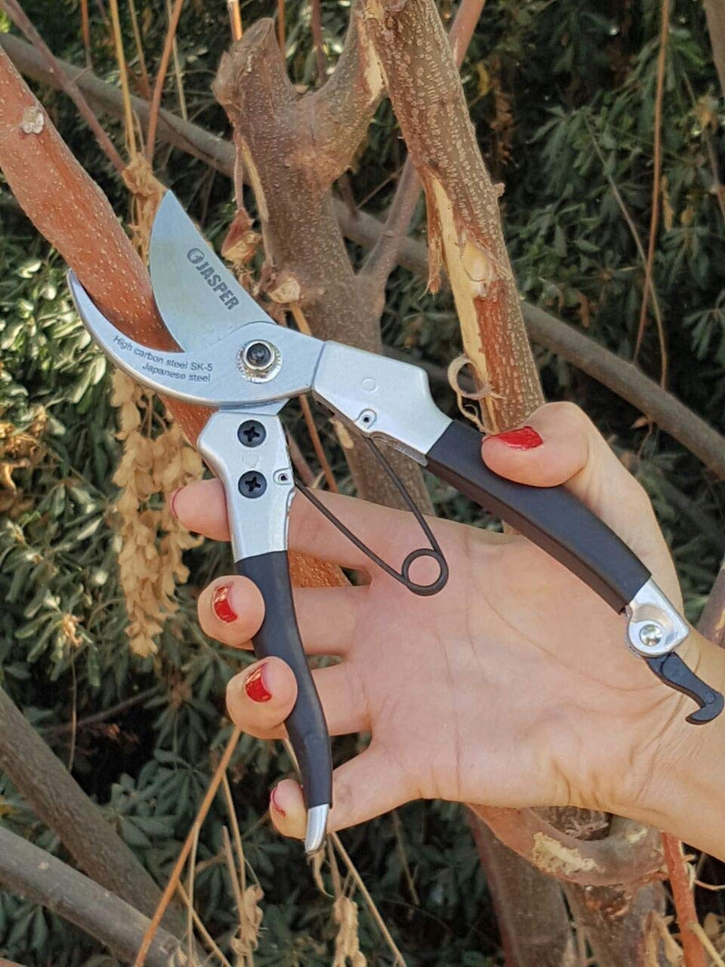 Jasper Solid 8" Heavy Duty Bypass Pruners Japanese Steel SK-5