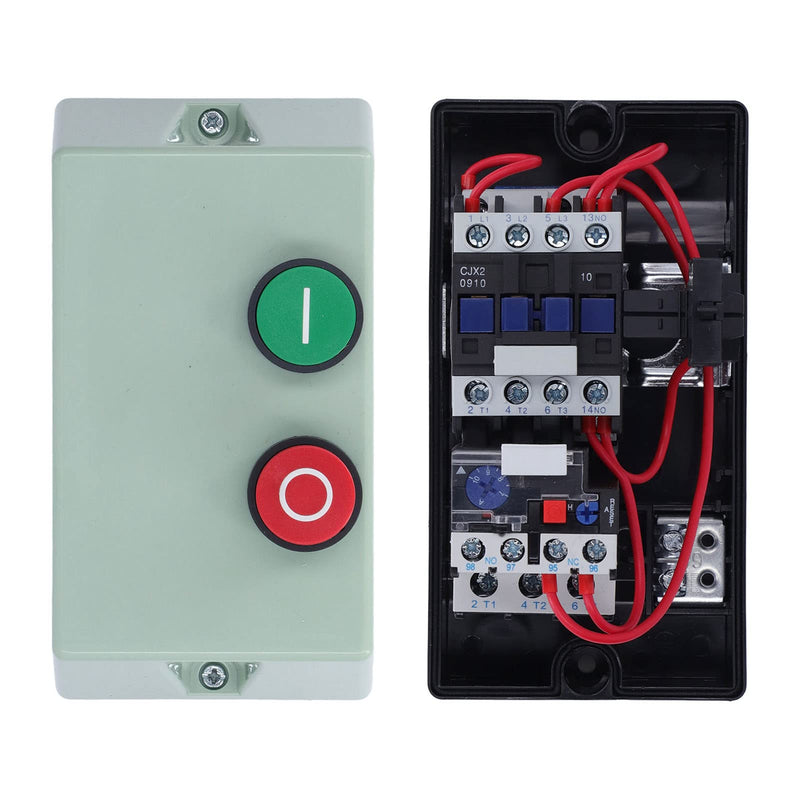 Magnetic Electric Motor Starter, IP55 Waterproof Motor Start Switch, Single-Phase 220 230 V, 3 Phases, 380, 400 V Motor Starter for Workshop
