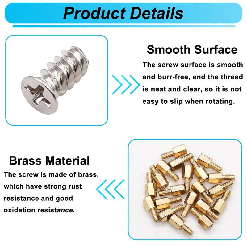 502PCS Computer Screws Assortment Kit, Motherboard Standoffs Screws for PC Fan, PC Case, HDD Hard Drive, ATX Case, Laptop, SSD, CD-ROM, Used for DIY Installation & Repair of Computer Parts