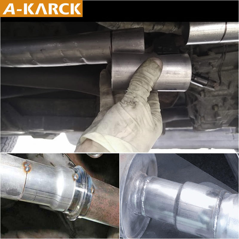 A-KARCK Stainless Steel Exhaust Adapter 2" ID to 3" OD, Exhaust Pipe Reducer 3.6" Overall Length ID 2'' to OD 3''