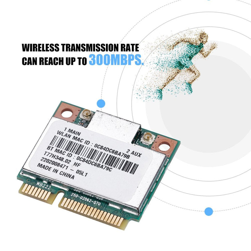 Card Network AR5B22, Dual Band Wirless Mini PCI-E 802.11N WLAN Card, 300M Card 4.0 Combo 2.4 & 5Ghz