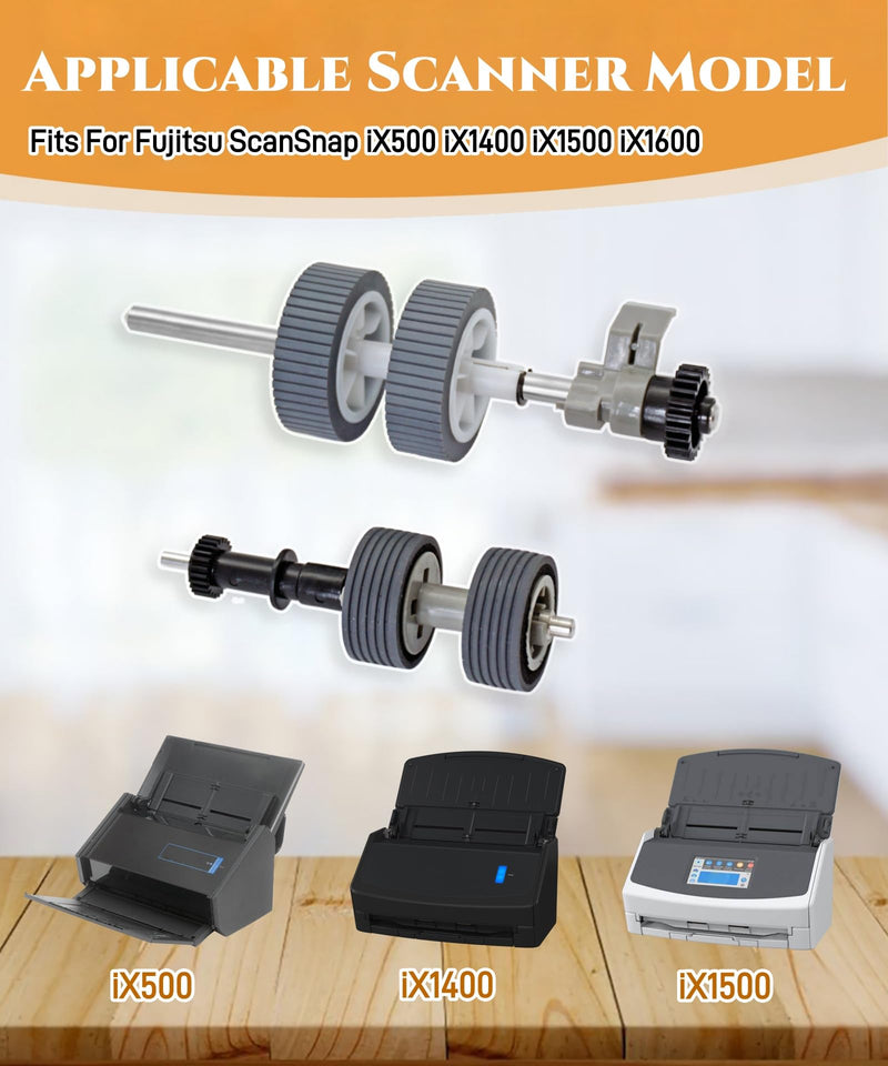 PA03656-0001 Scanner Exchange Roller Kit/Pick and Brake Roller Set Consumable Kit Fits for Fujitsu ScanSnap iX500 iX1400 iX1600,Part# PA03656-E976 PA03656-E958
