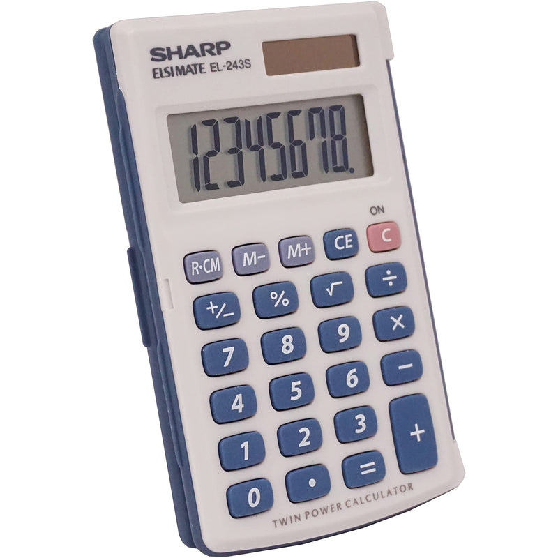 Sharp Calculators EL-243SB 8-Digit Pocket Calculator (Pack of 3)
