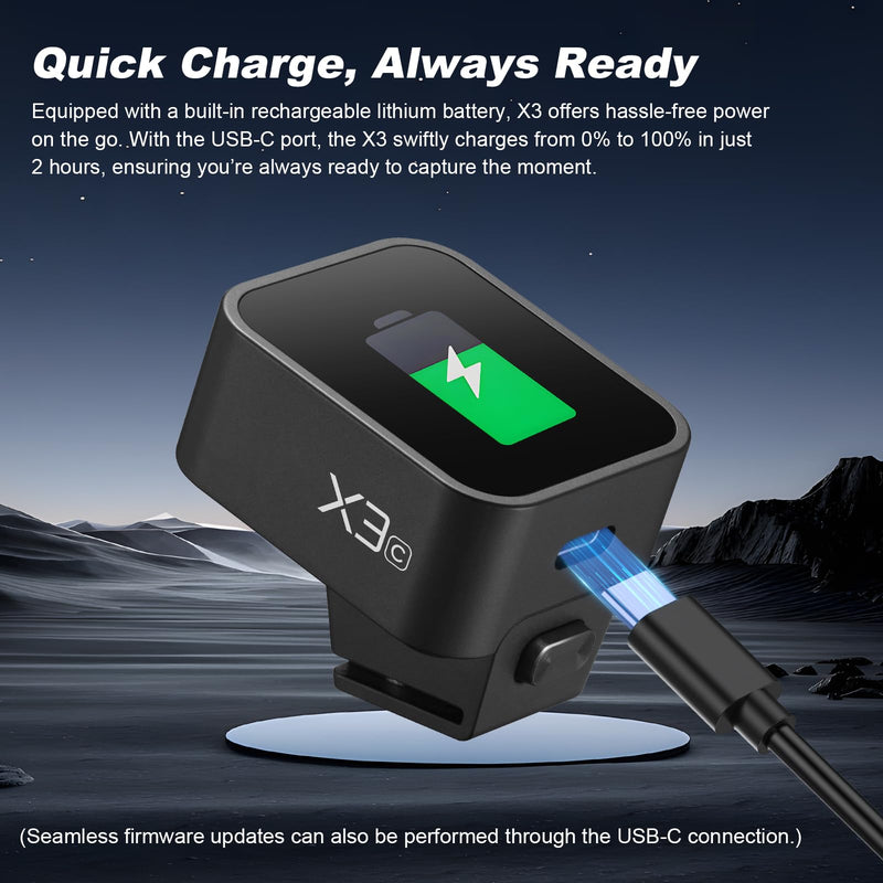 Godox X3C X3 C X3-C TTL Wireless Flash Trigger Compatible for Canon Camera, OLED Touchscreen Flash Transmitter,Built-in Lithium Battery+Quick Charge(Upgrade Version of X2T-C/Xpro-C/XProII-C)